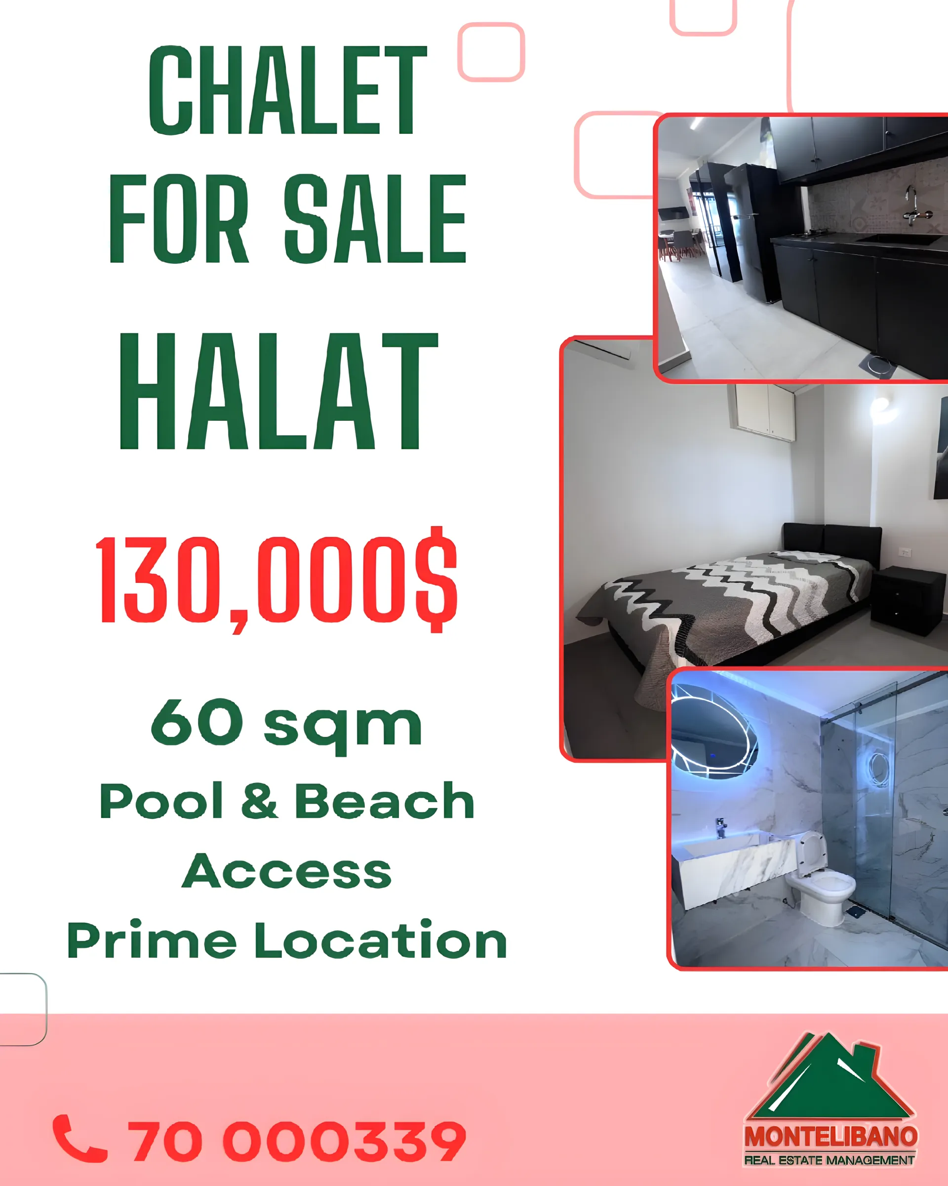 Chalet for sale in Halat, Lebanon - 1 bed, 1 bath