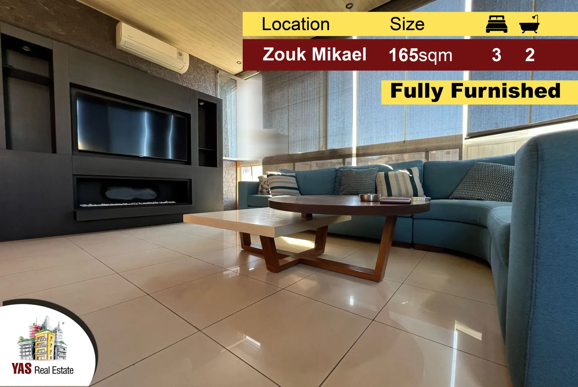 Apartment for Sale in Zouk Mikael - 3 bed, 2 bath