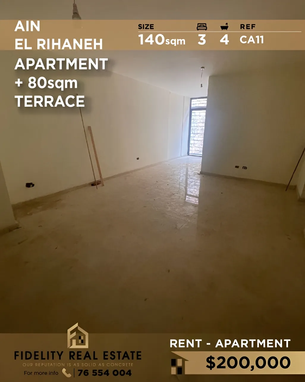 Apartment for sale in Ain El Rihaneh, Lebanon