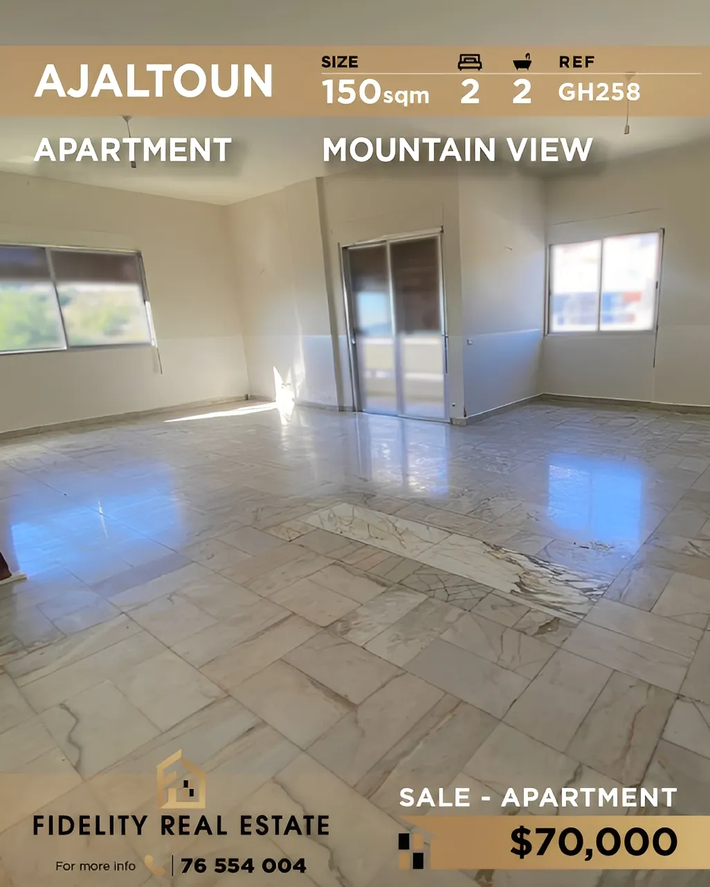 Apartment for Sale in Ajaltoun, Lebanon - 2 bed, 2 bath