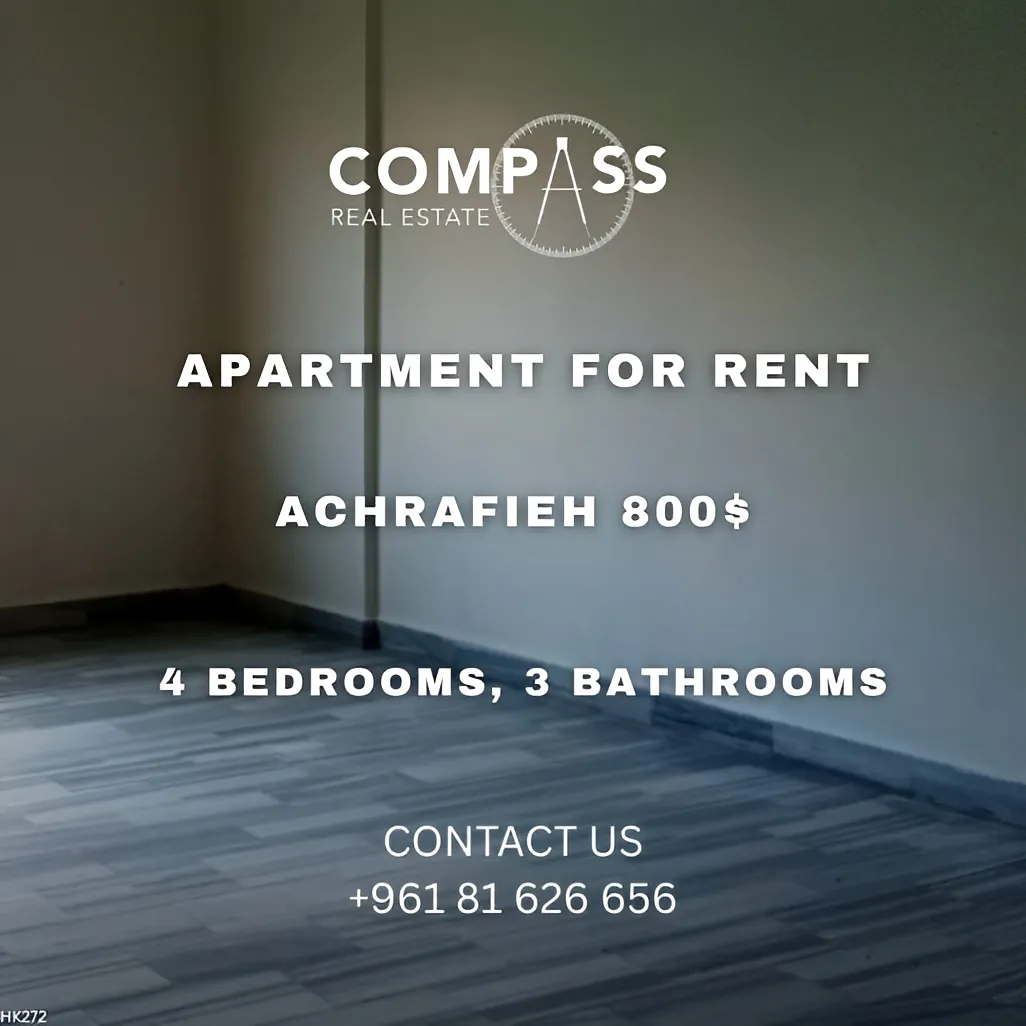 Apartment for rent in Achrafieh, Beirut, Lebanon - 4 bed, 3 bath