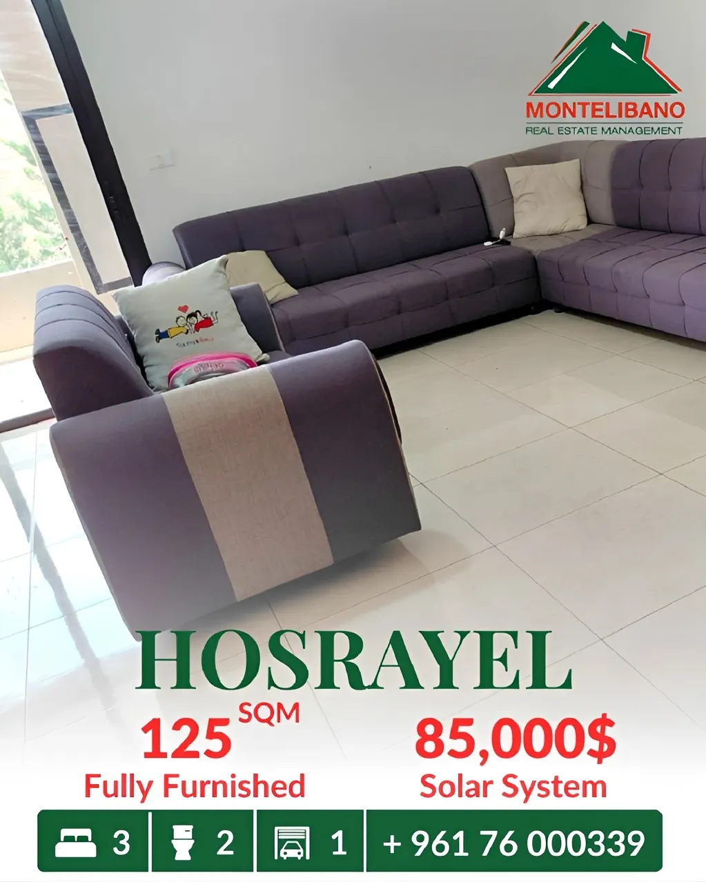 Apartment for sale in Hosrayel, Lebanon
