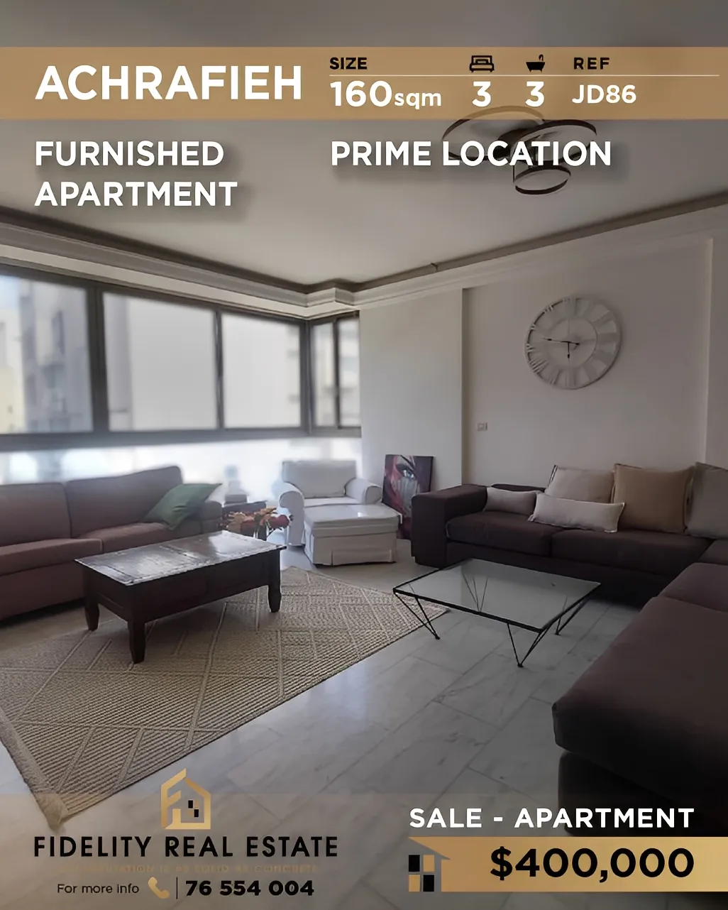 Apartment for Sale in Achrafieh, Beirut, Lebanon