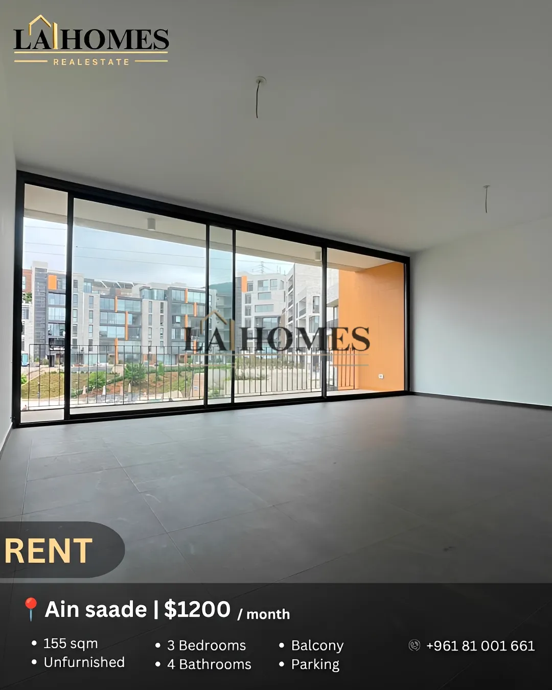 Apartment for rent in Ain Saadeh