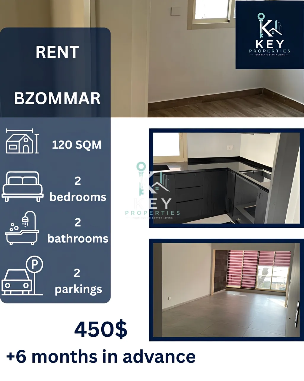 Apartment for rent in Bzoummar, Lebanon
