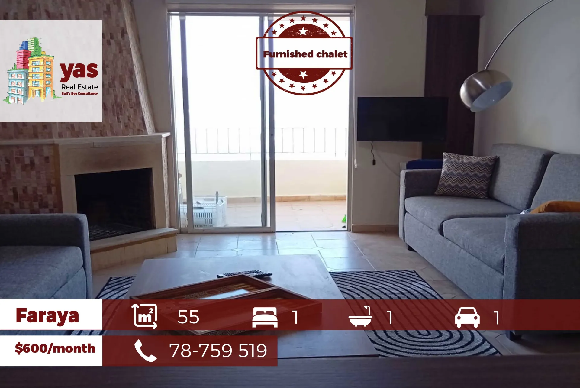 Chalet for Rent in Faraya