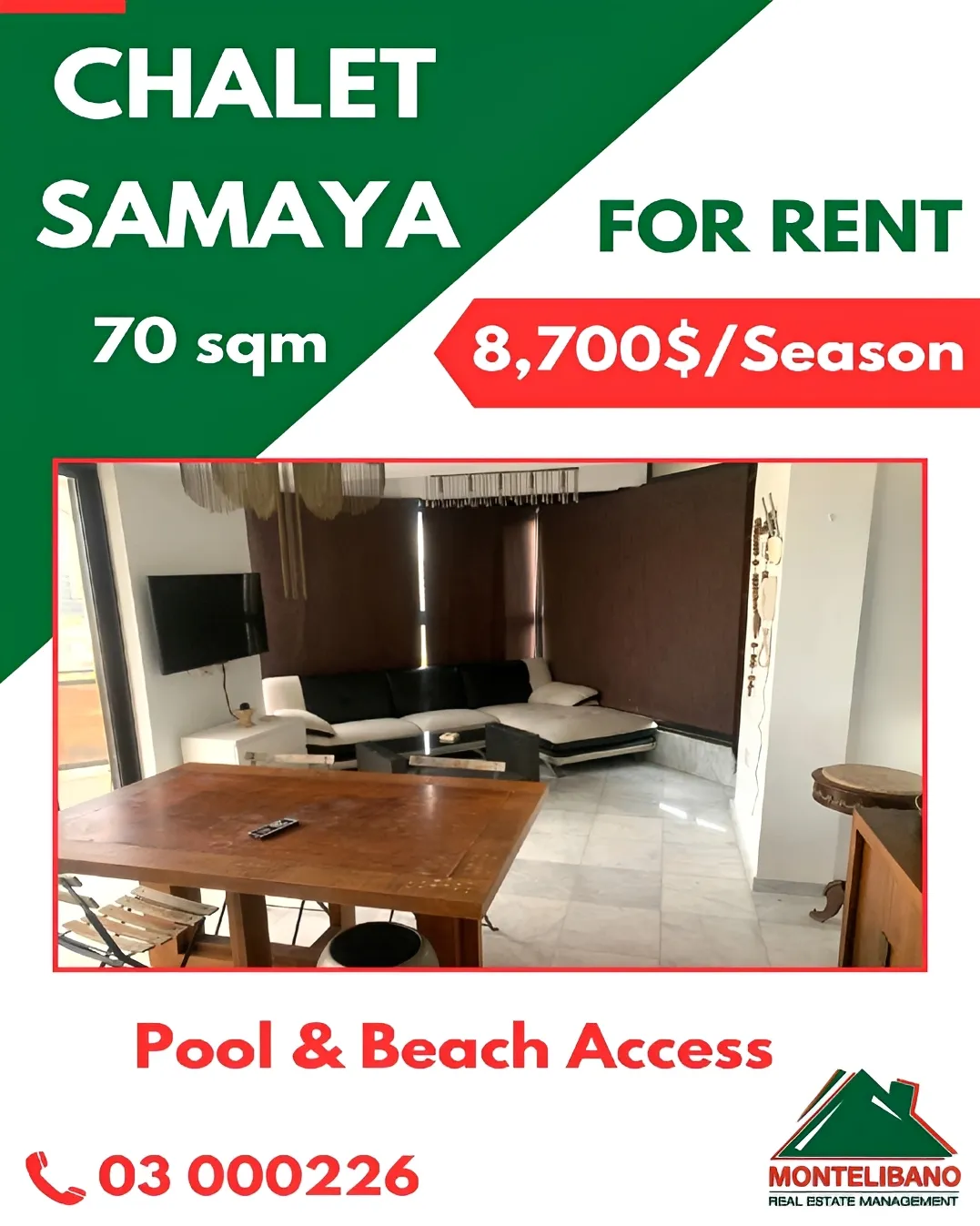 Chalet for rent in Kaslik, Lebanon - 1 bed, 0.5 bath