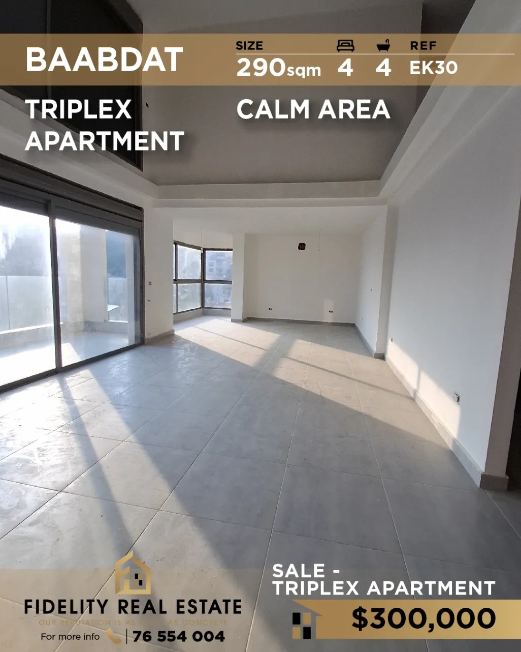 Triplex for sale in Baabdat, Lebanon
