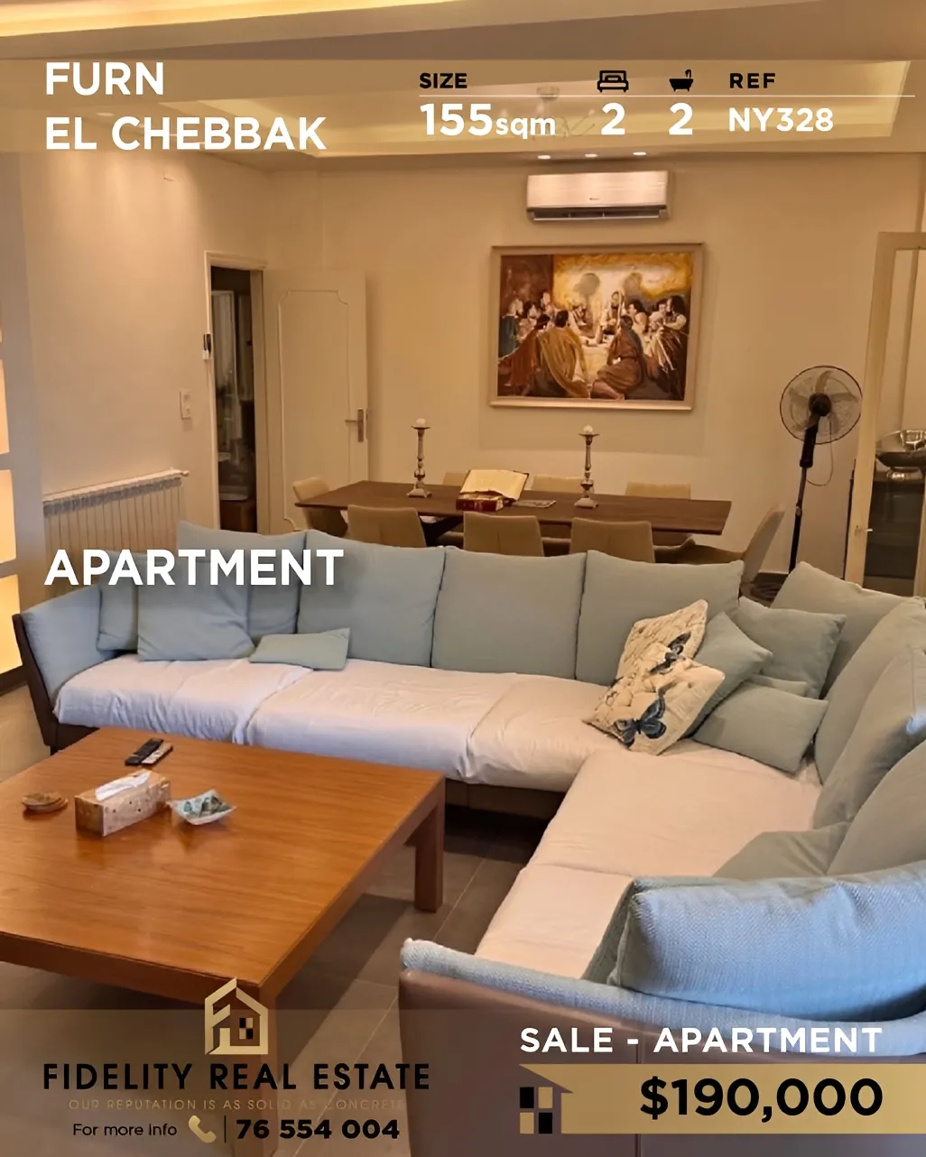 Apartment for sale in Forn El Chebbak, Lebanon - 2 bed, 2 bath