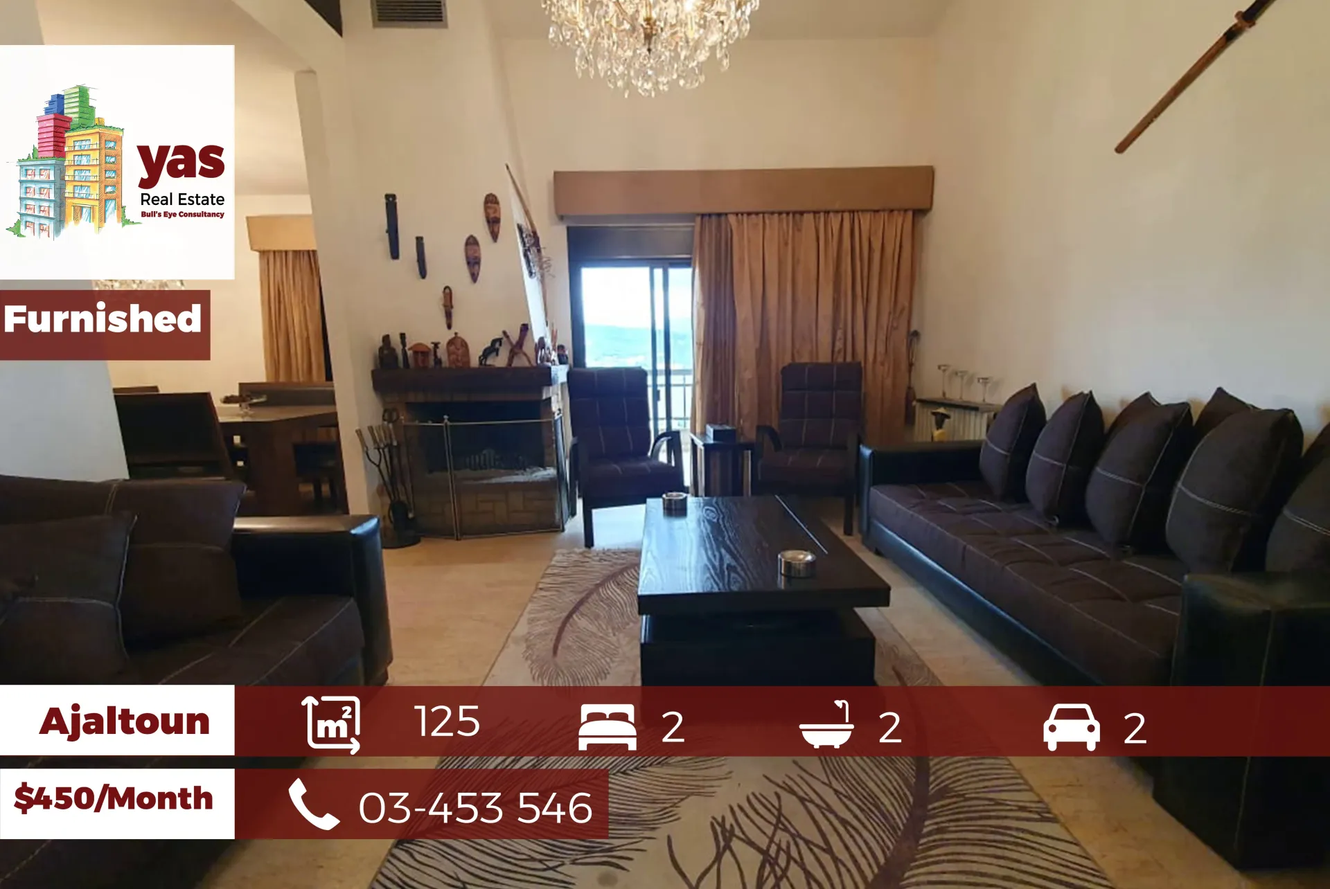 Apartment for Rent in Ajaltoun