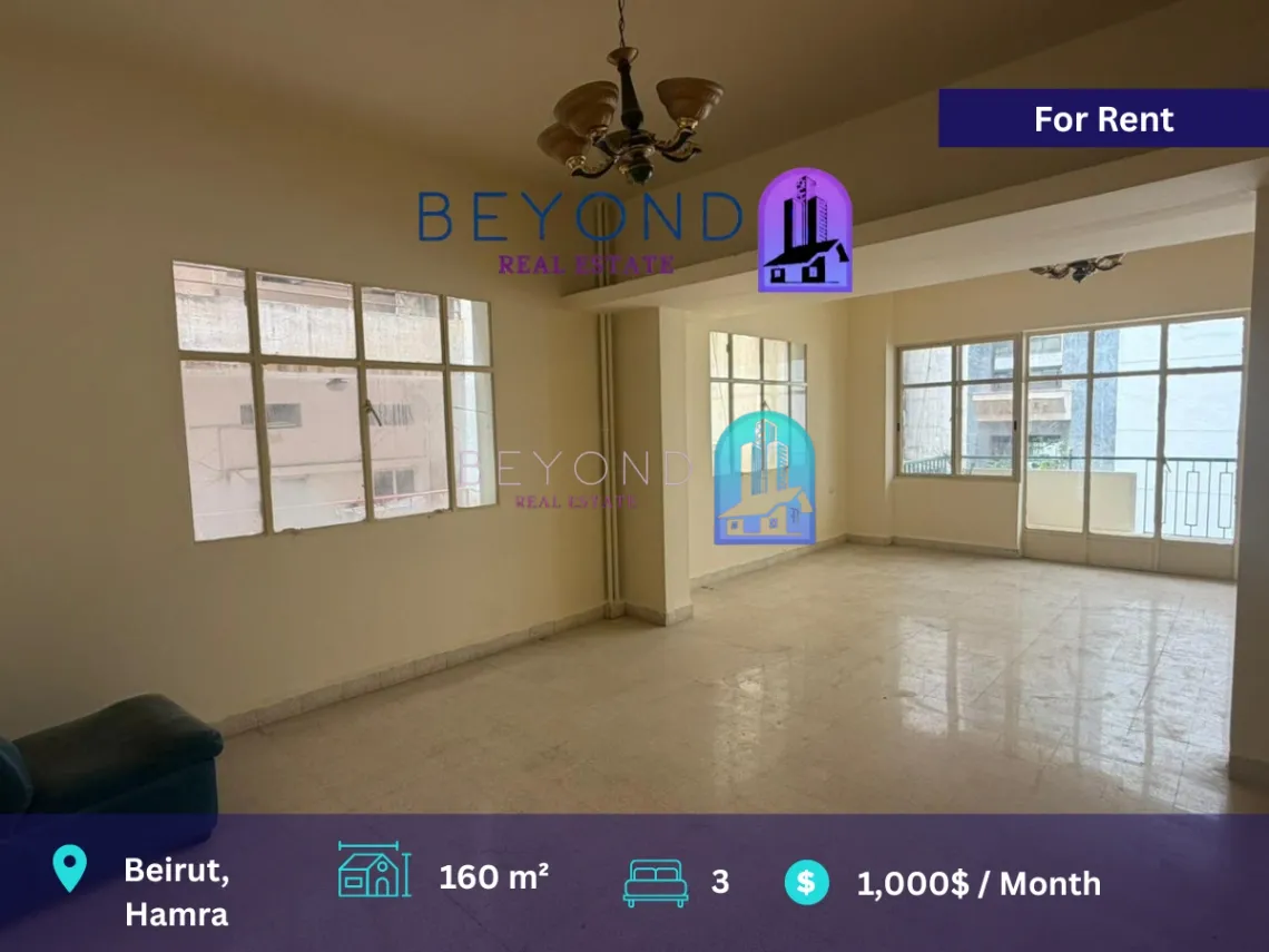 Apartment for rent in Hamra, Beirut, Lebanon
