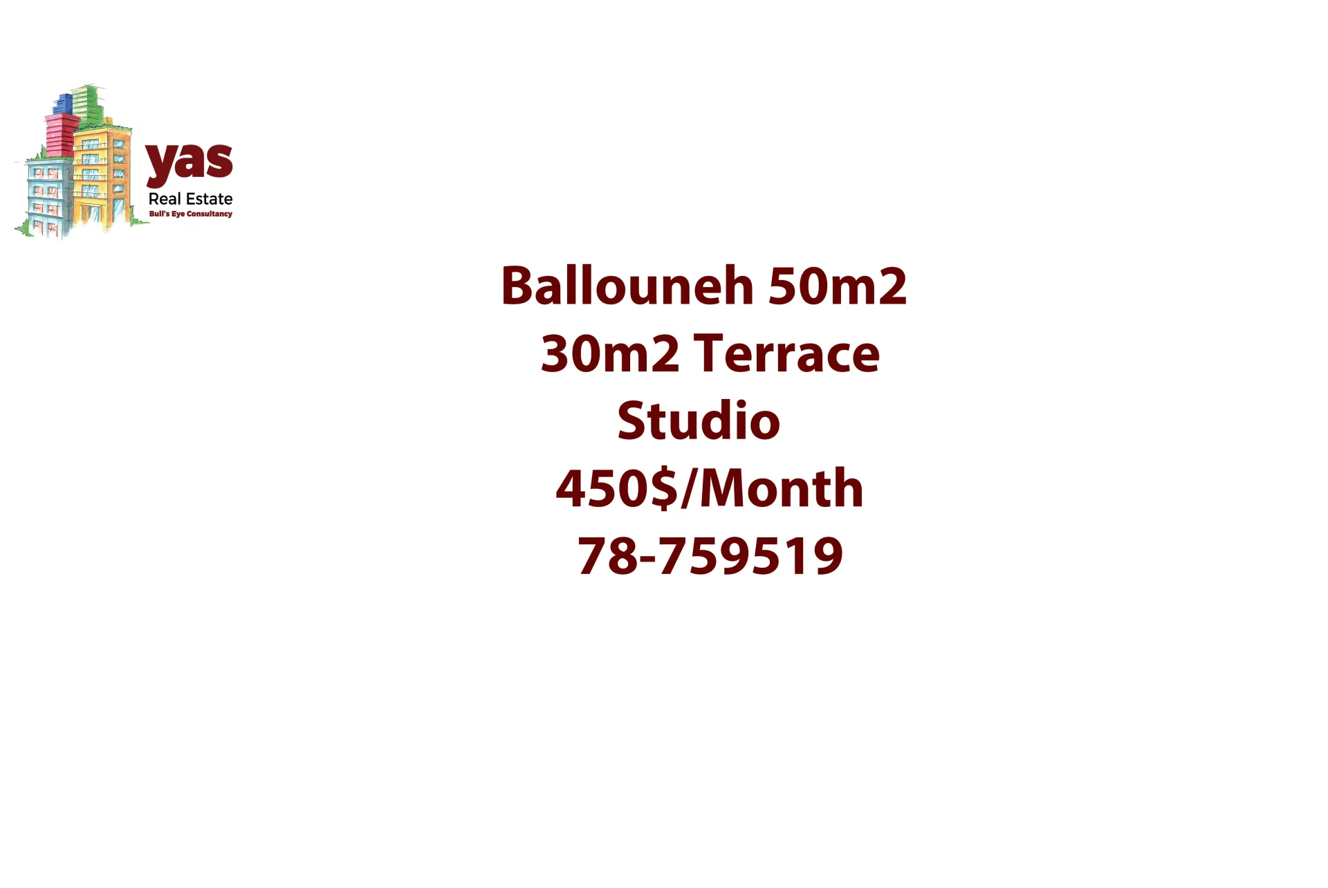Apartment for Rent in Ballouneh