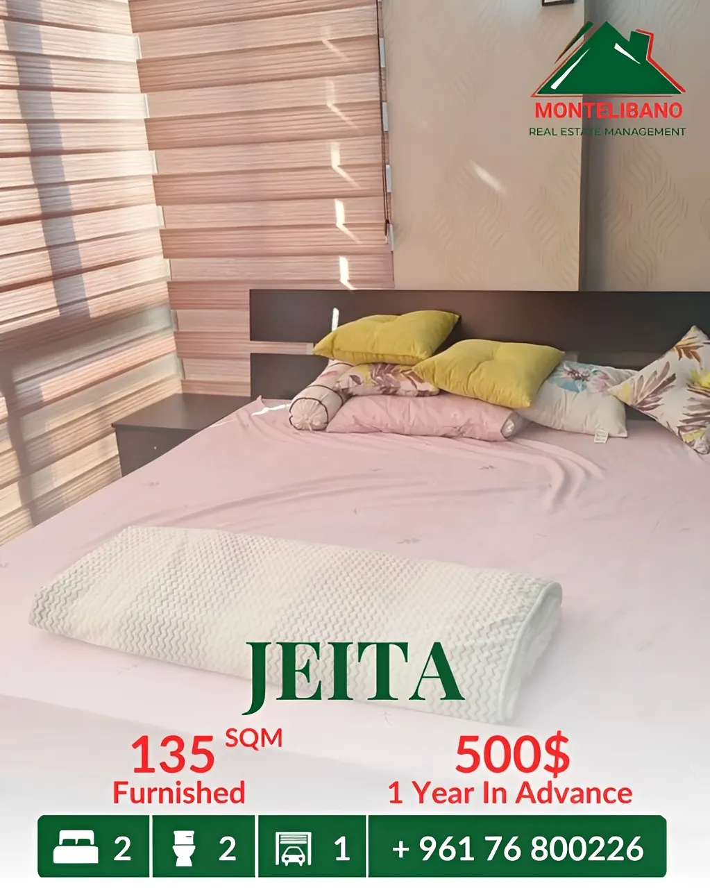 Apartment for rent in Jeita, Lebanon