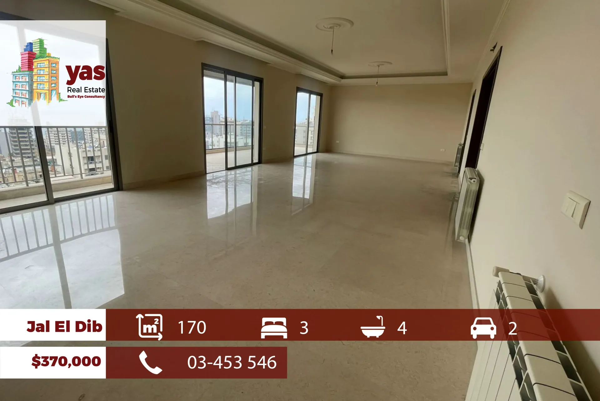 Apartment for Sale in Jal El Dib - 3 bed, 4 bath