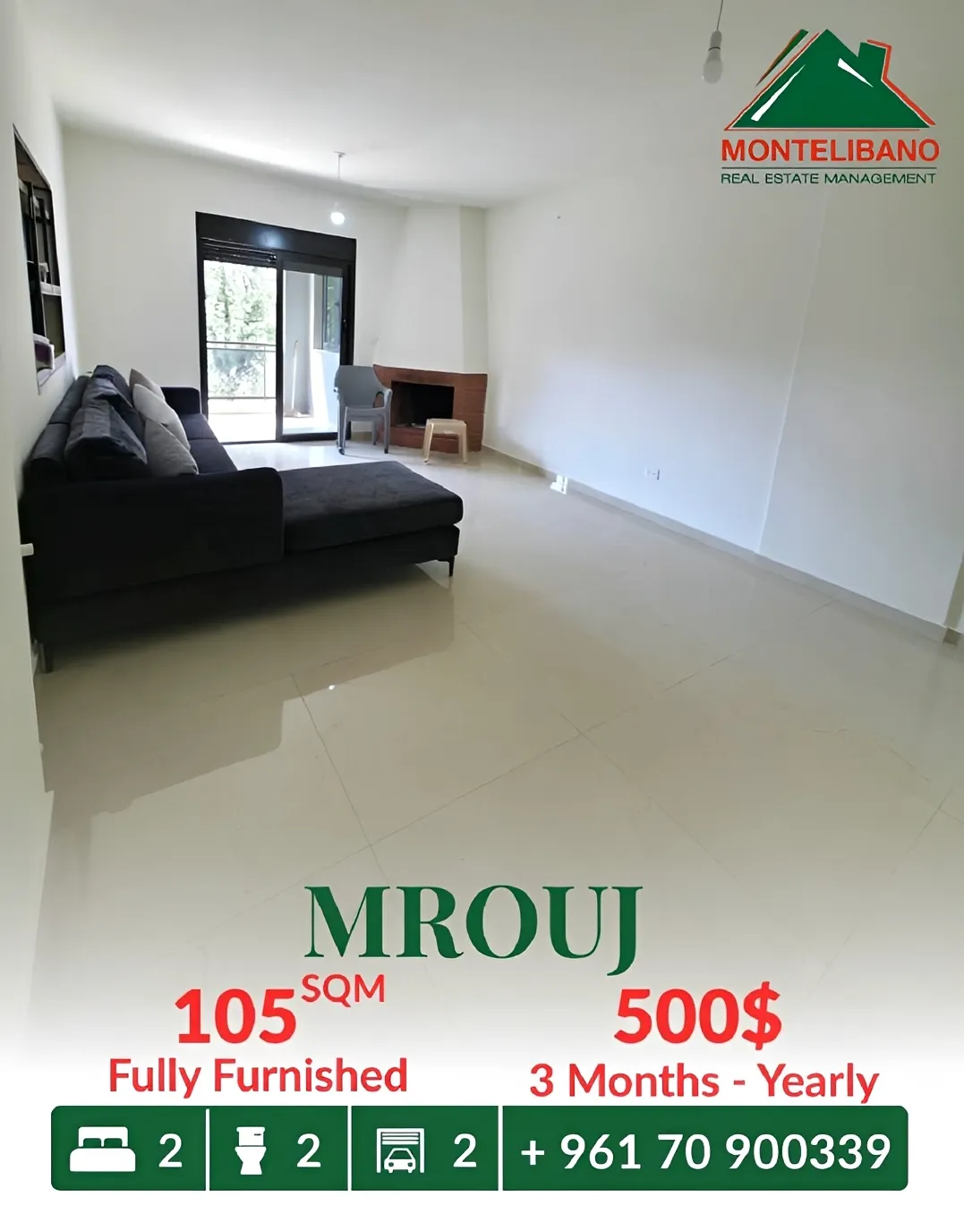 Apartment for rent in Mrouj