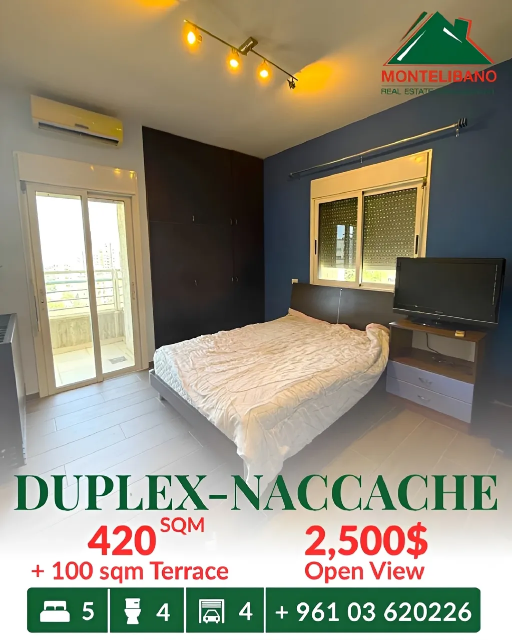 Duplex for rent in Naqqache, Lebanon