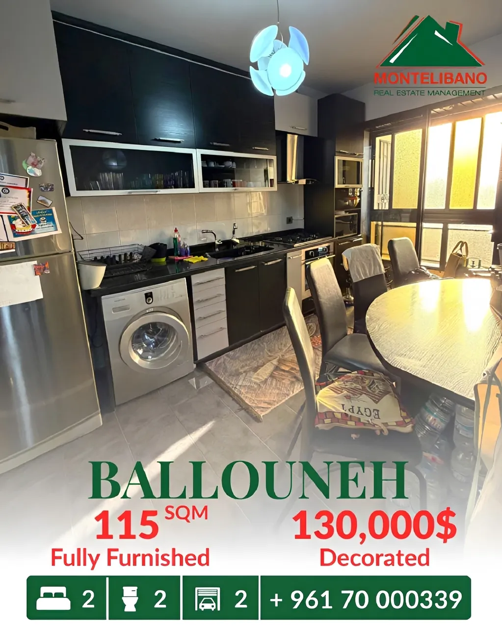 Apartment for sale in Ballouneh