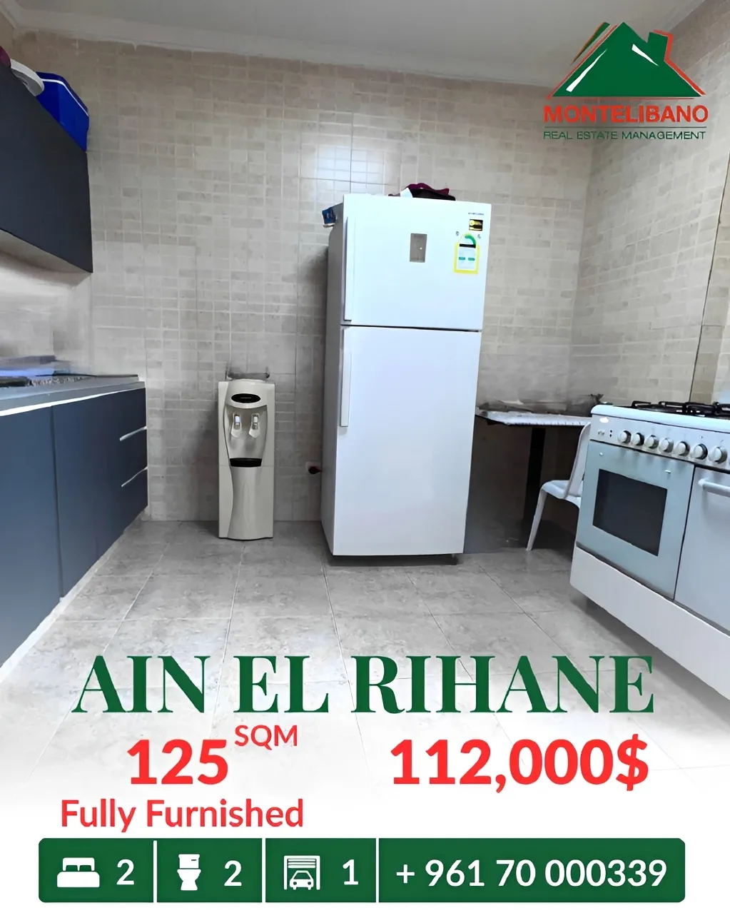 Apartment for sale in Ain El Rihaneh, Lebanon