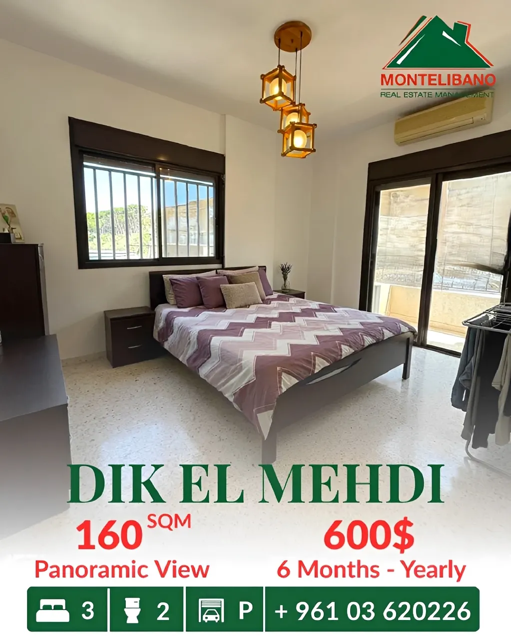 Apartment for rent in Dik El Mehdi, Lebanon