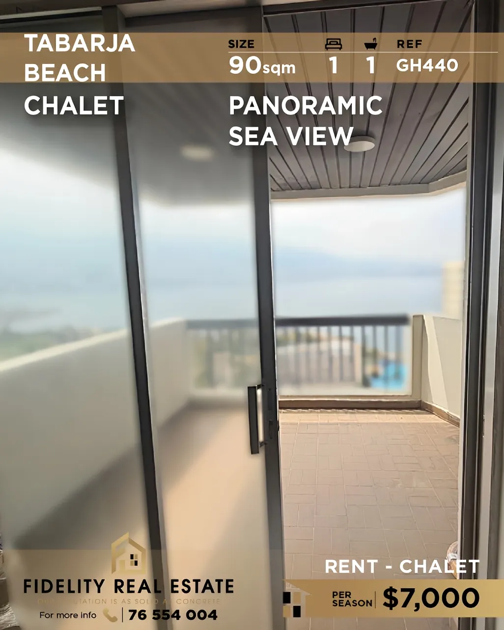 Chalet for rent in Tabarja, Lebanon - 1 bed, 1 bath