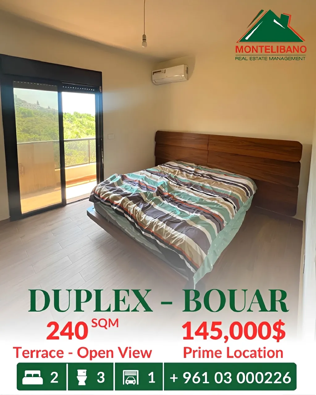 Duplex for sale in Bouar, Lebanon