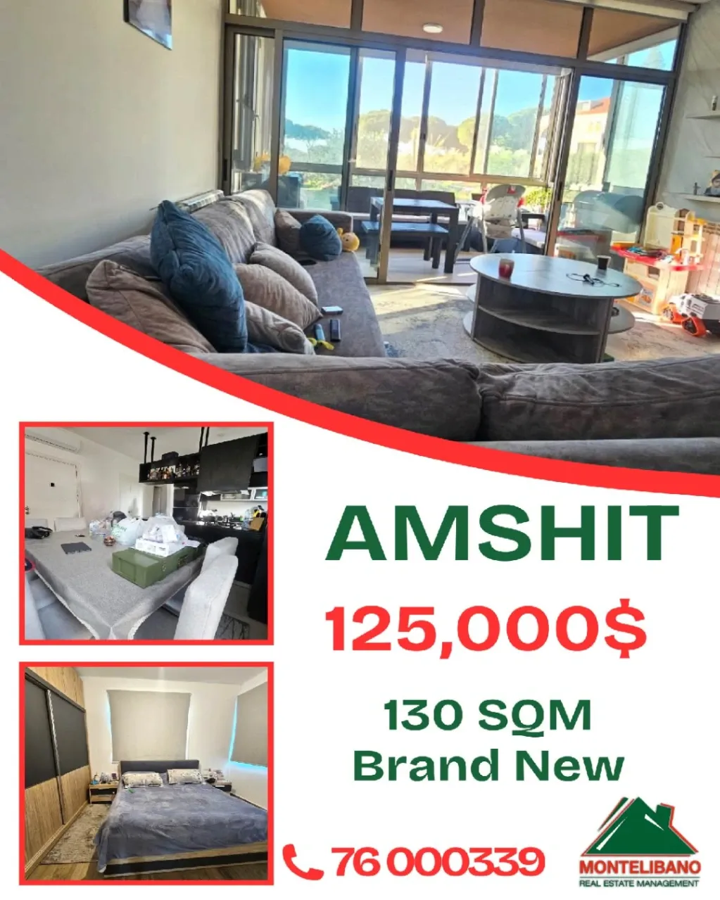 Apartment for sale in Aamchit, Lebanon - 3 bed, 3 bath