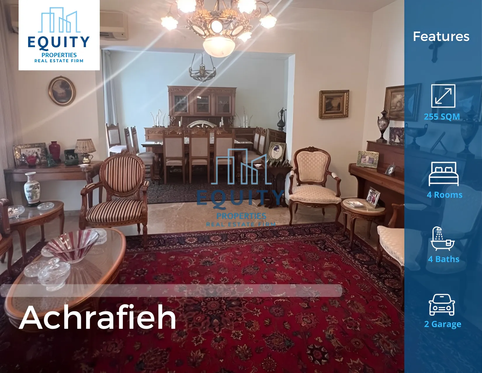 Apartment for Sale in Ashrafieh - 4 bed, 4 bath