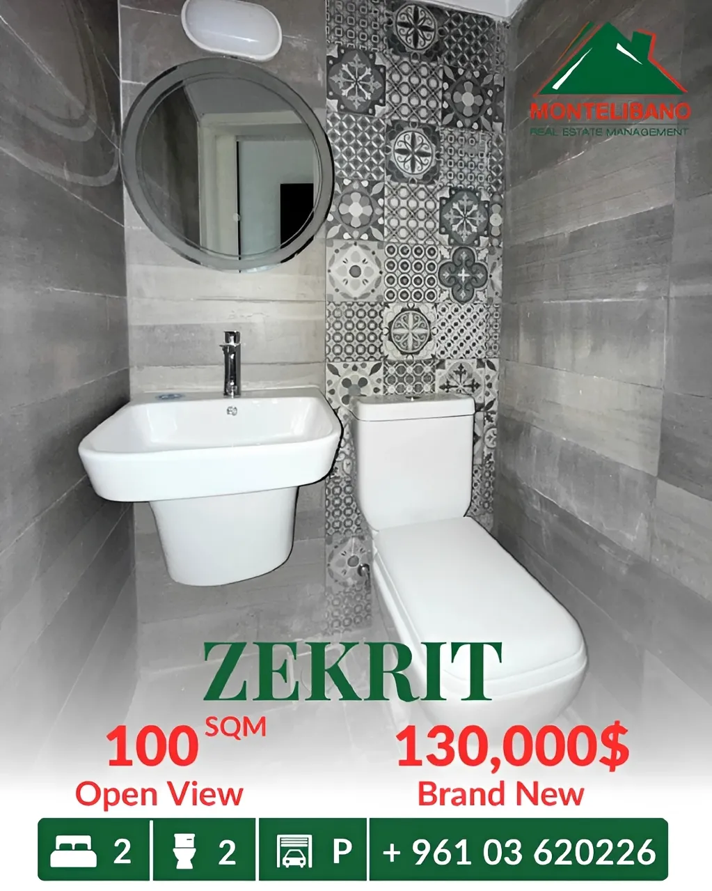 Apartment for sale in Zikrit, Lebanon