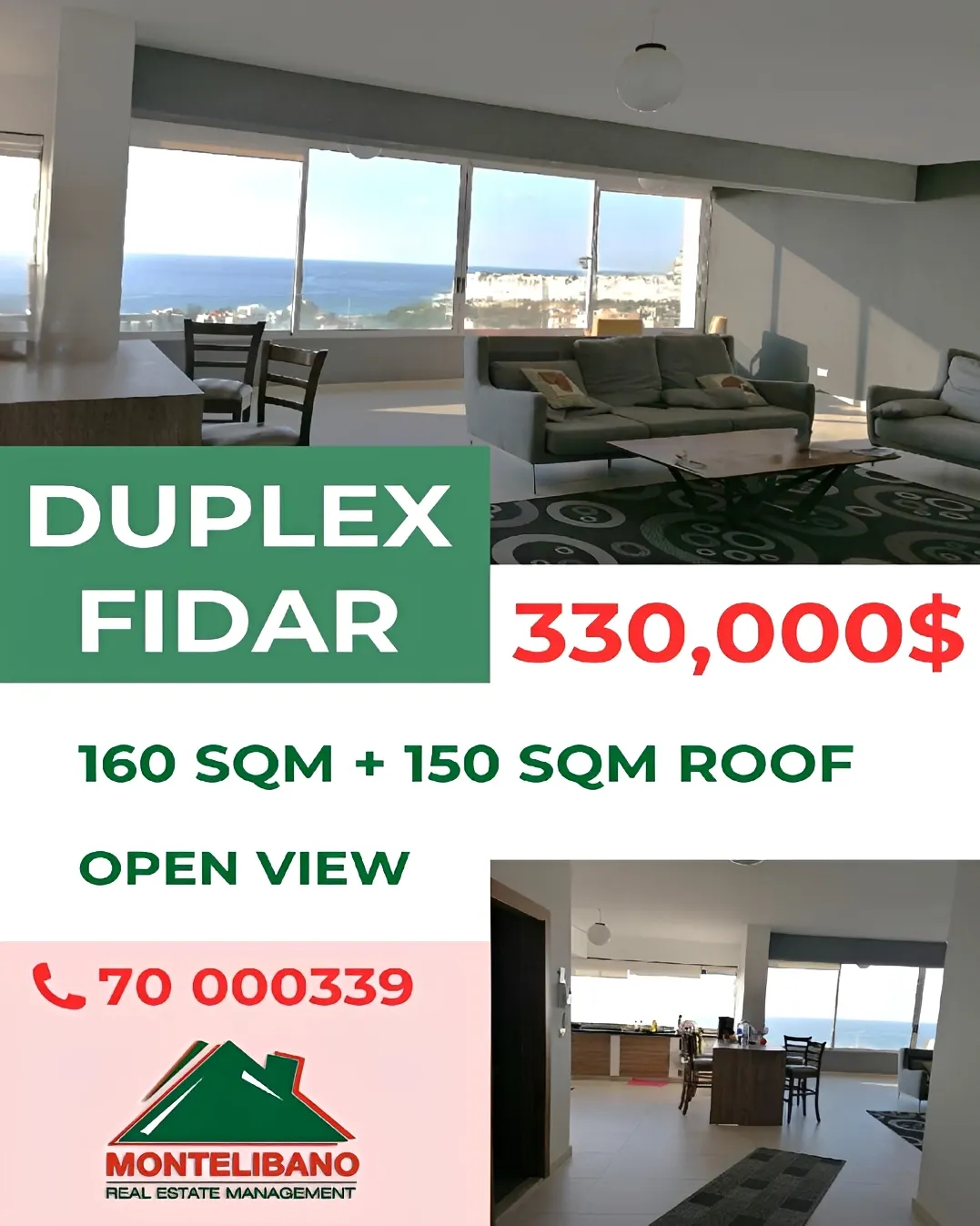 Duplex for sale in Fidar, Lebanon - 3 bed, 4 bath
