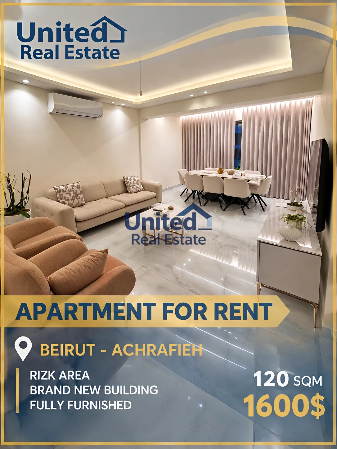 Apartment for rent in Achrafieh