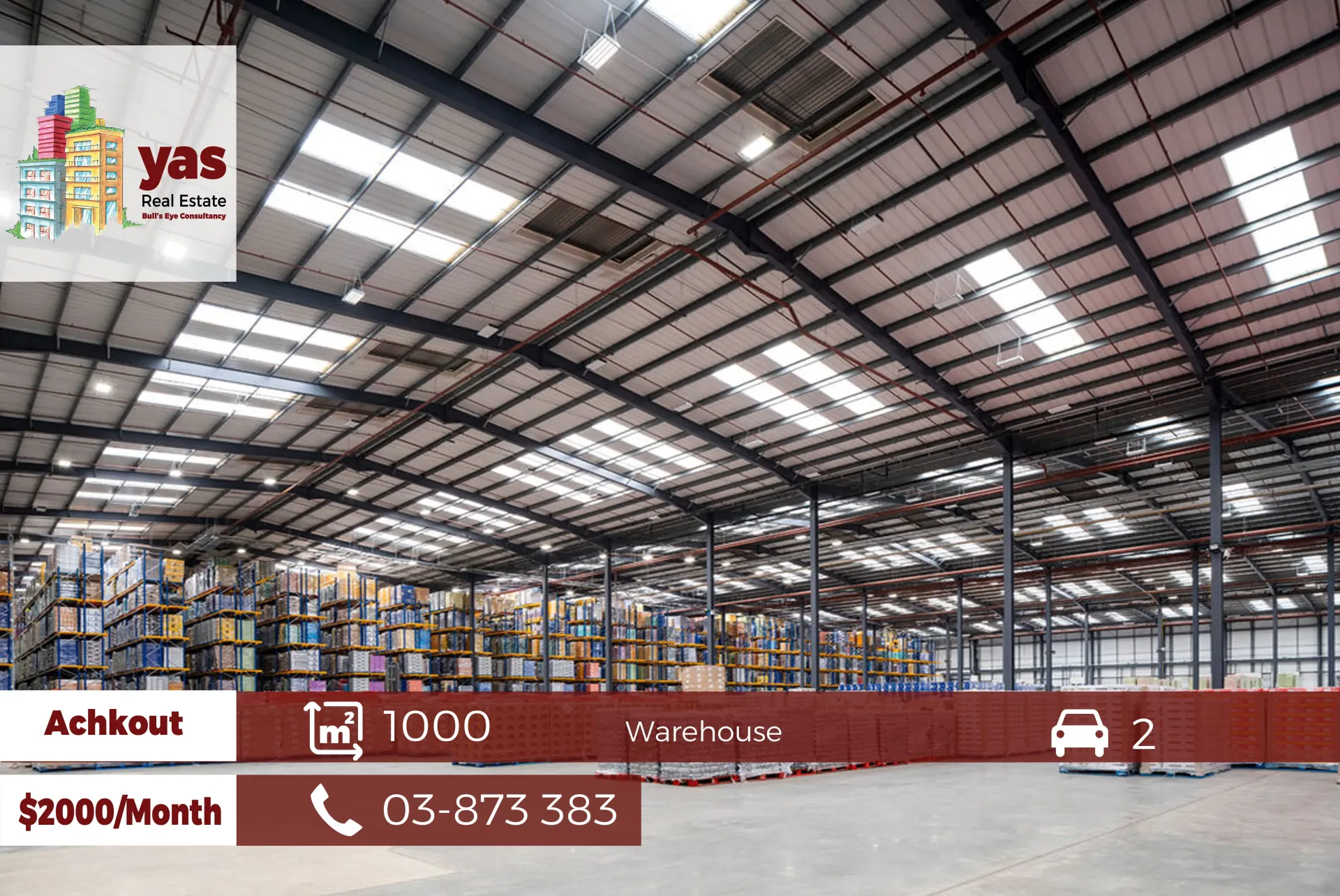 Warehouse for rent in Ashqout
