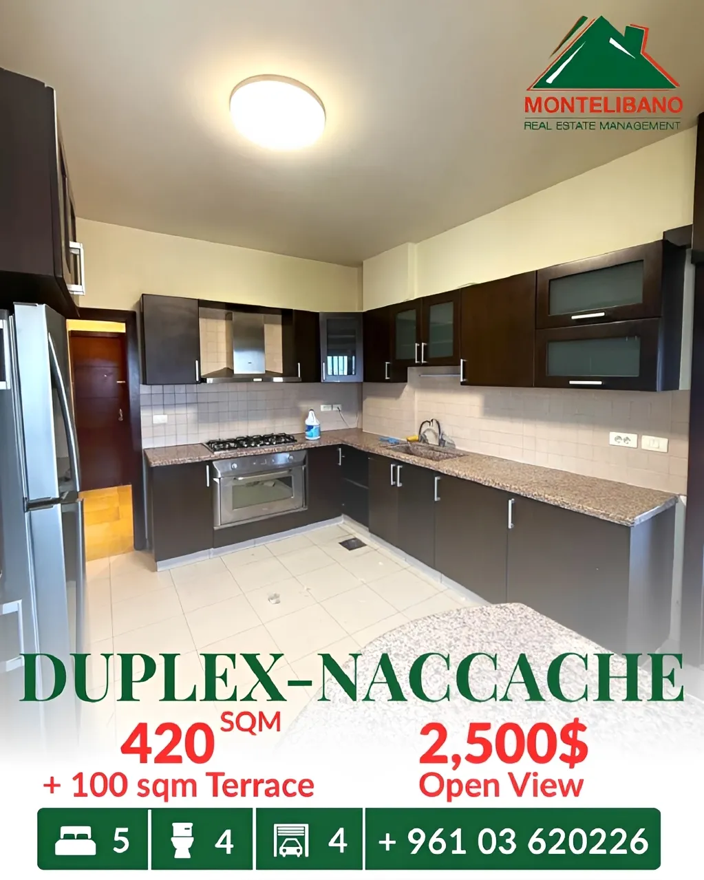 Duplex for rent in Naqqache, Lebanon