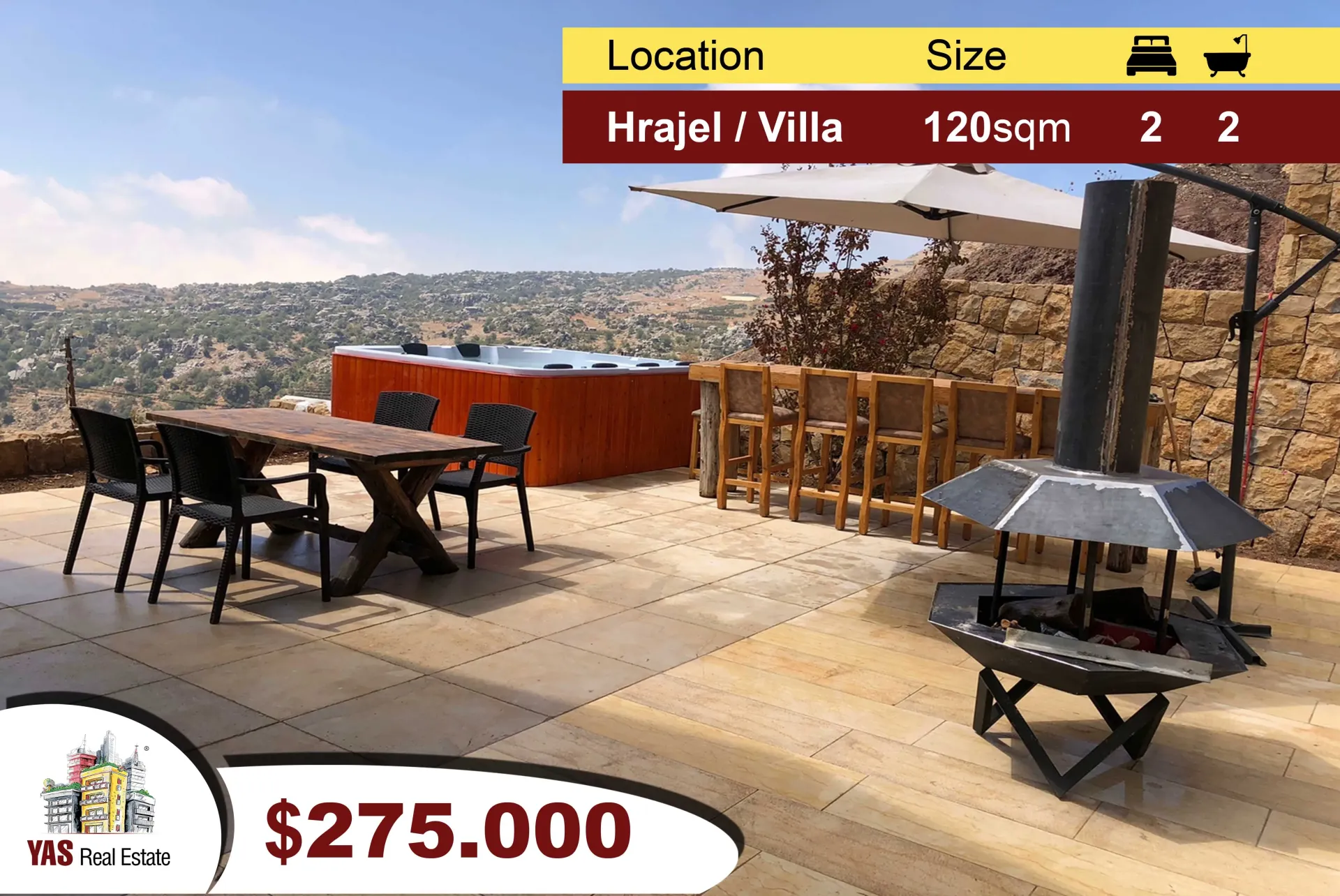 Villa for Sale in Hrajel - 2 bed, 2 bath