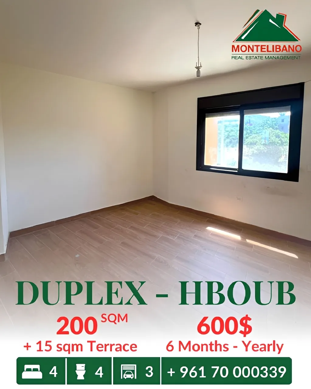 Apartment for rent in Habboub, Lebanon