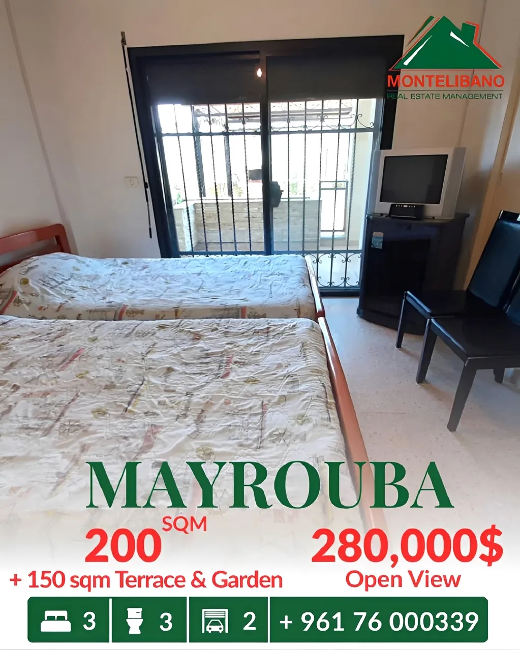 Apartment for sale in Mayrouba, Lebanon