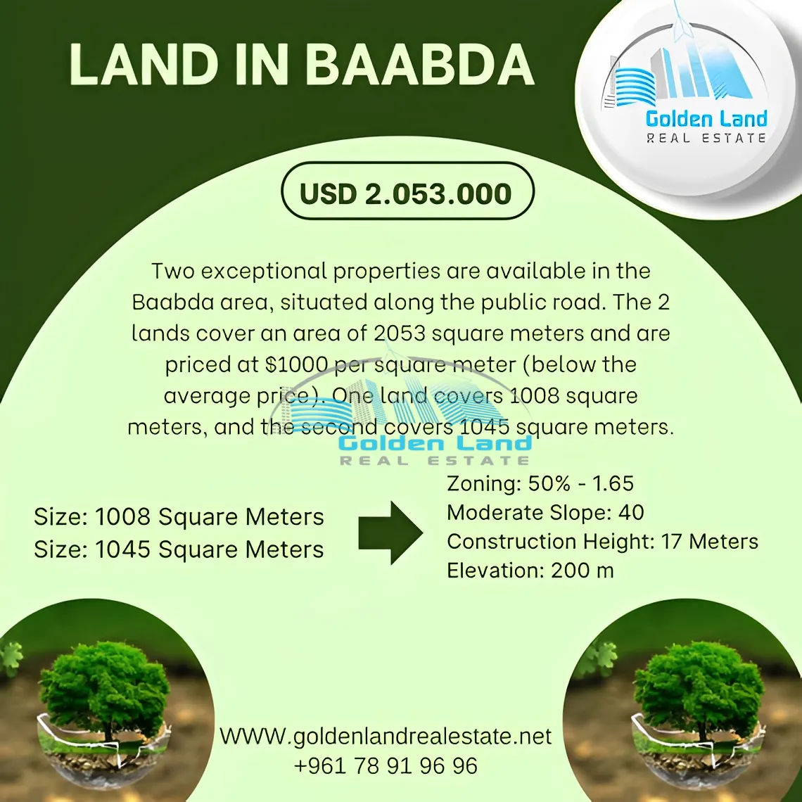 Land for Sale in Baabda, Lebanon