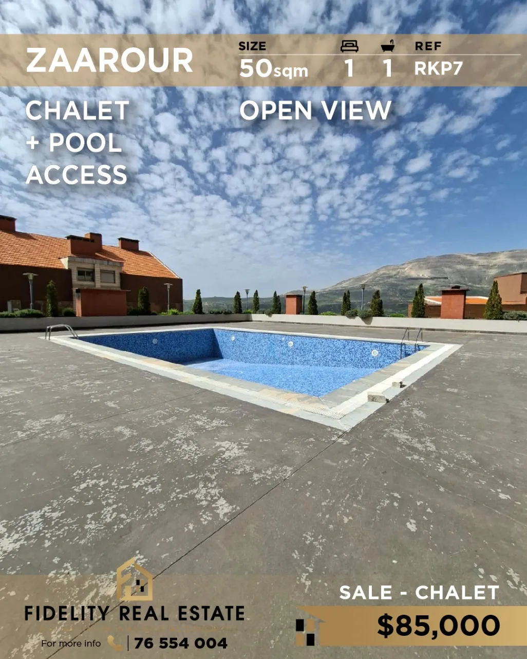 Chalet for sale in Zaarour, Lebanon, Lebanon - 1 bed, 1 bath