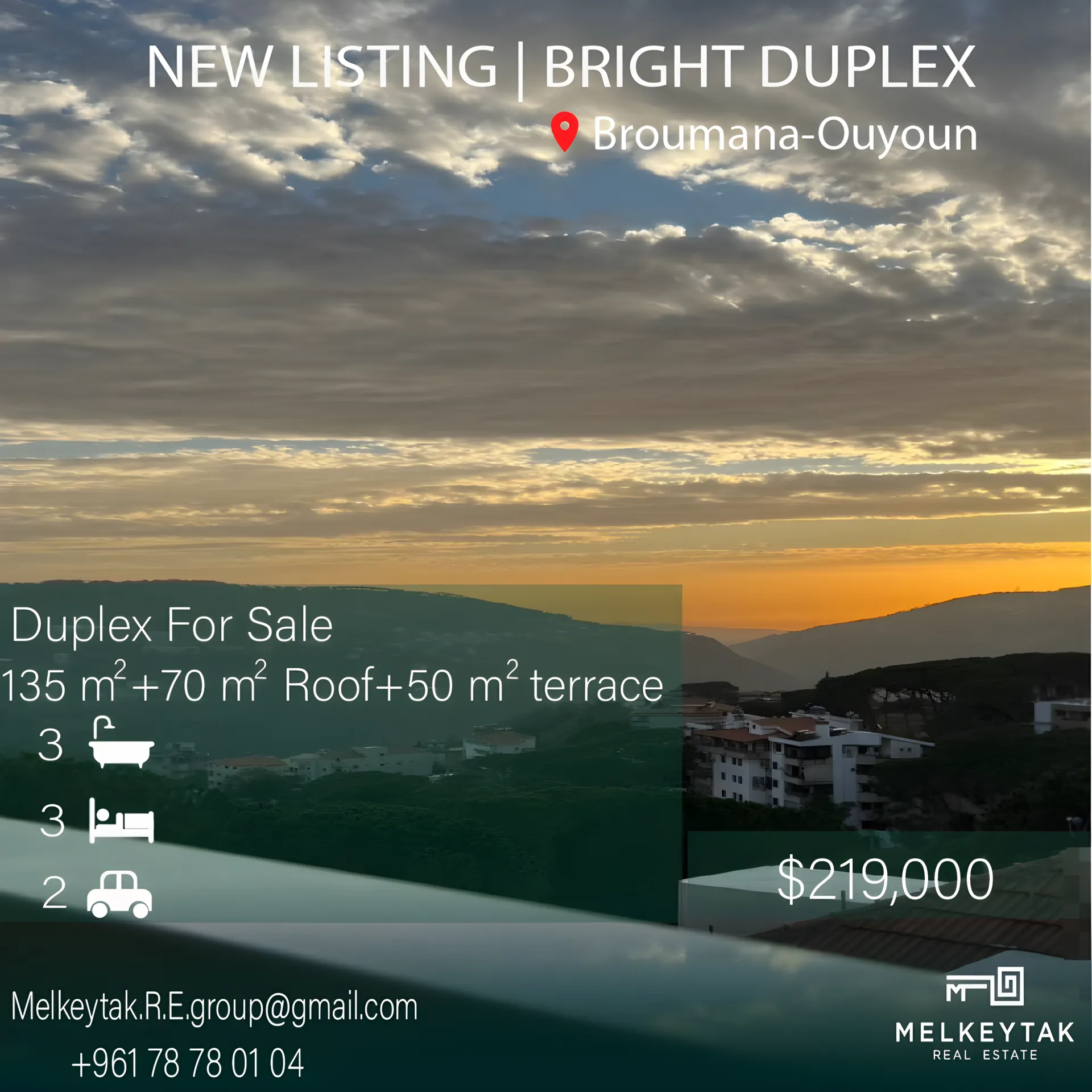 Duplex for sale in Broummana, Lebanon