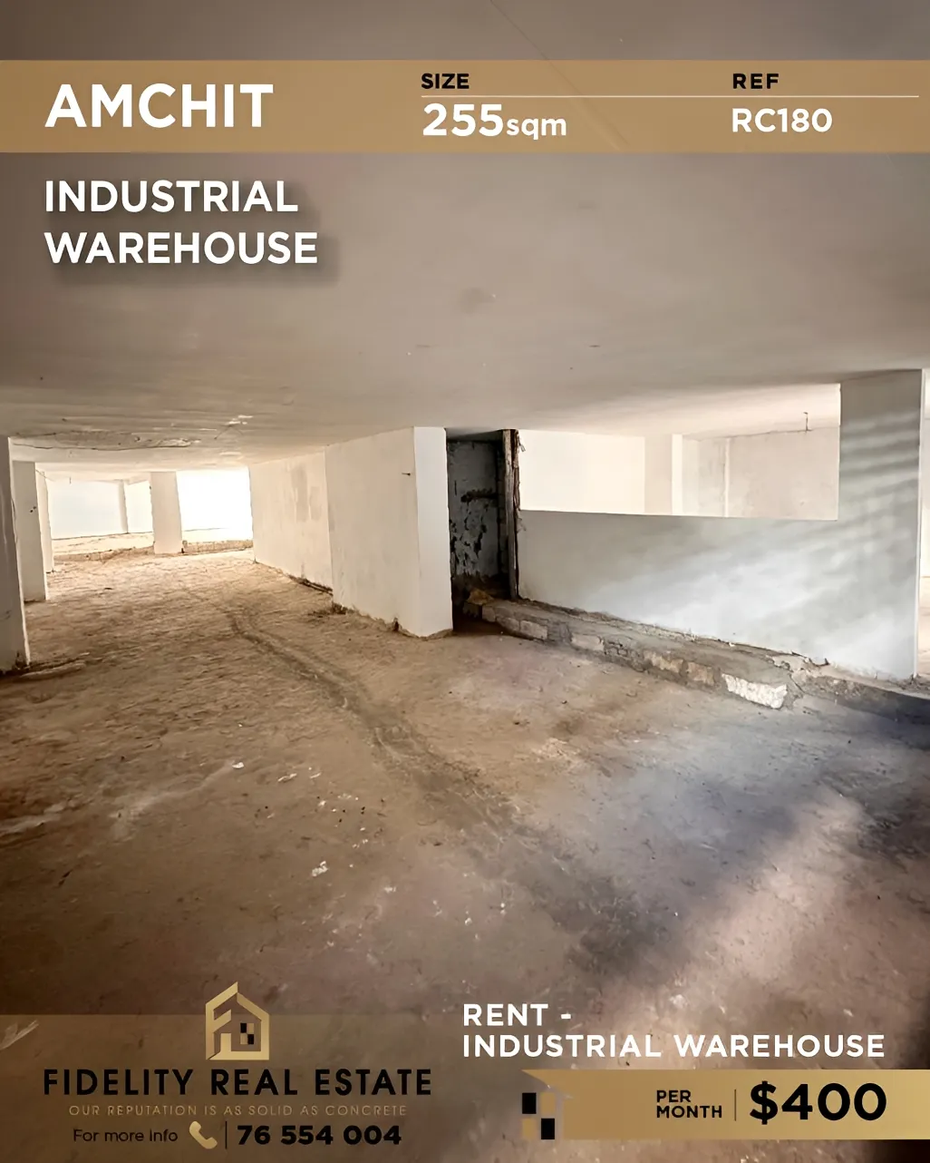 Warehouse for rent in Aamchit, Lebanon