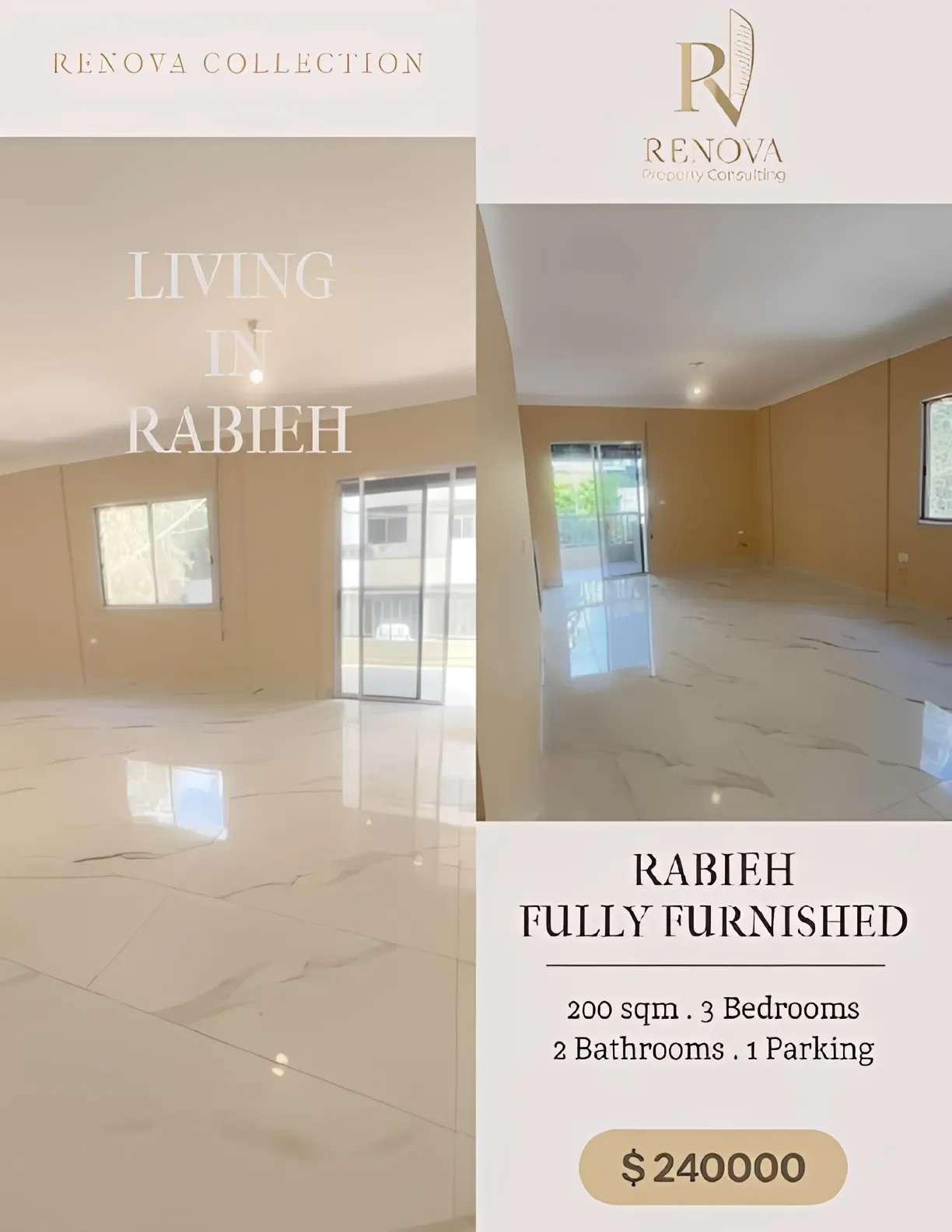 Apartment for sale in Rabieh, Lebanon - 3 bed, 2 bath