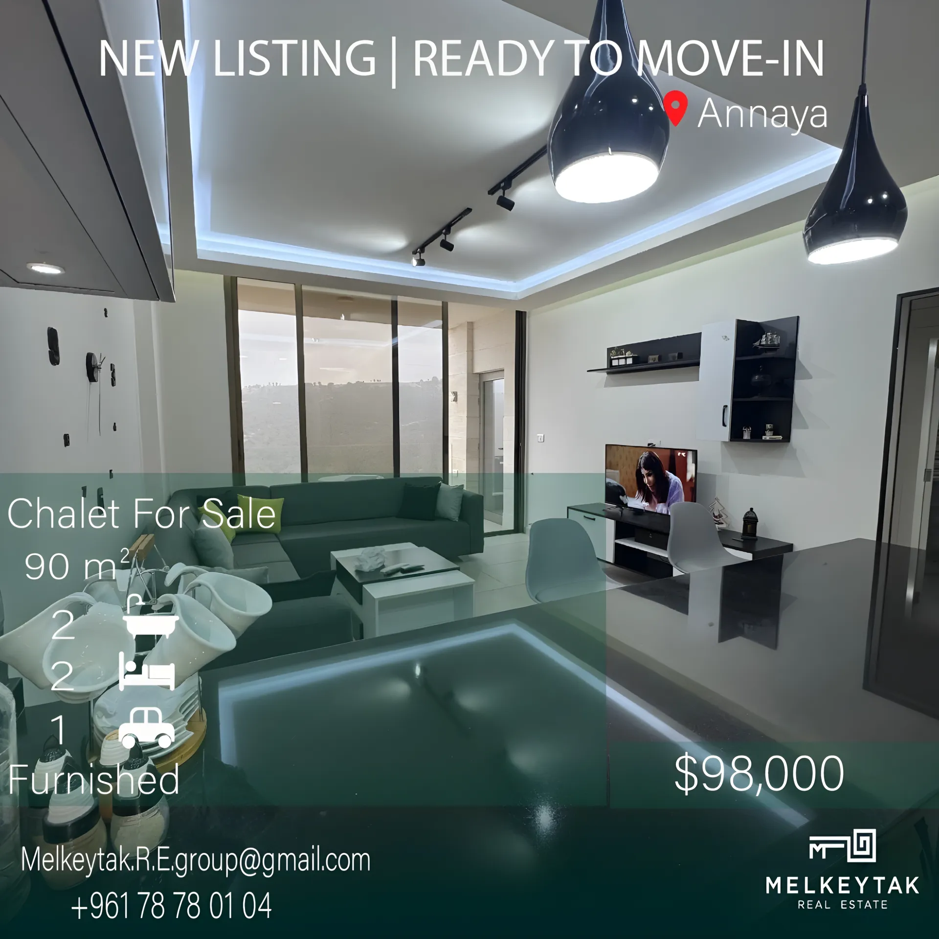 Chalet for sale in Aannaya, Lebanon - 2 bed, 2 bath