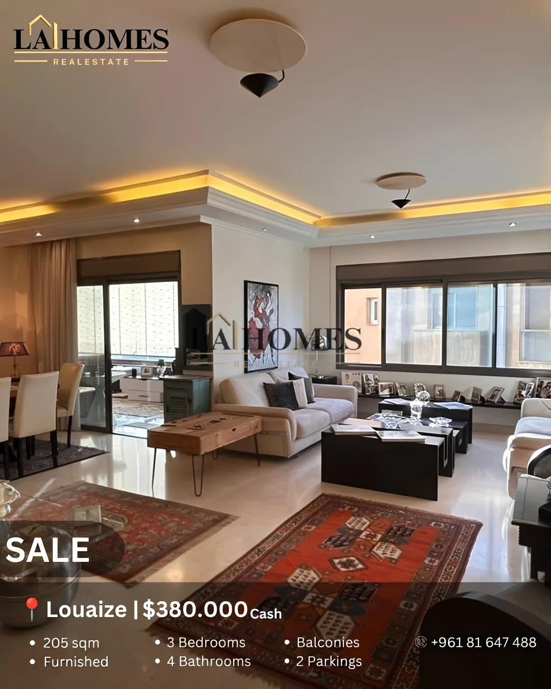 Apartment for sale in Louaizeh, lebanon - 3 bed, 4.0 bath