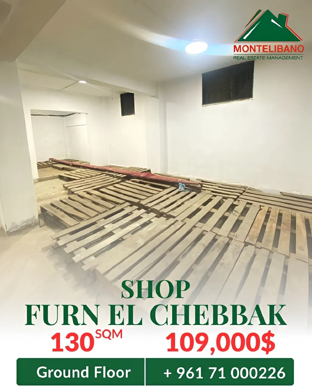 Shop for sale in Forn El Chebbak
