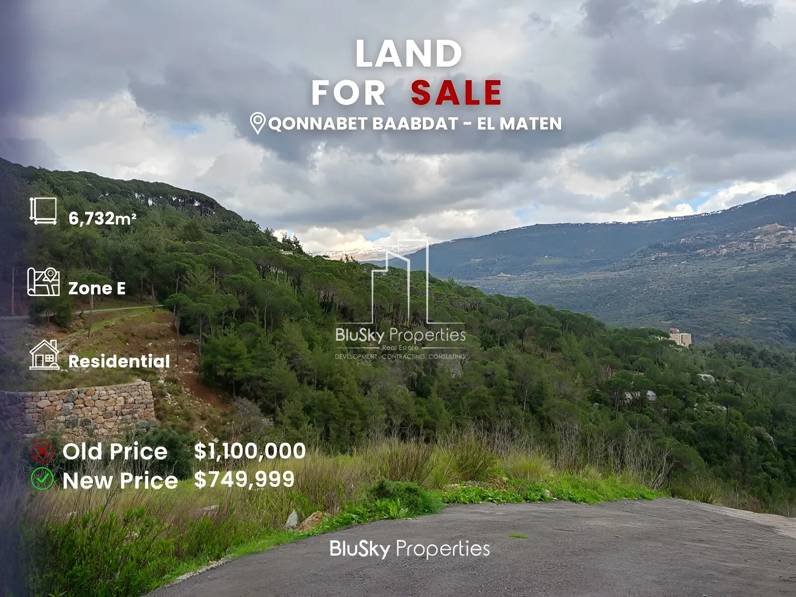 Land for Sale in Baabdat