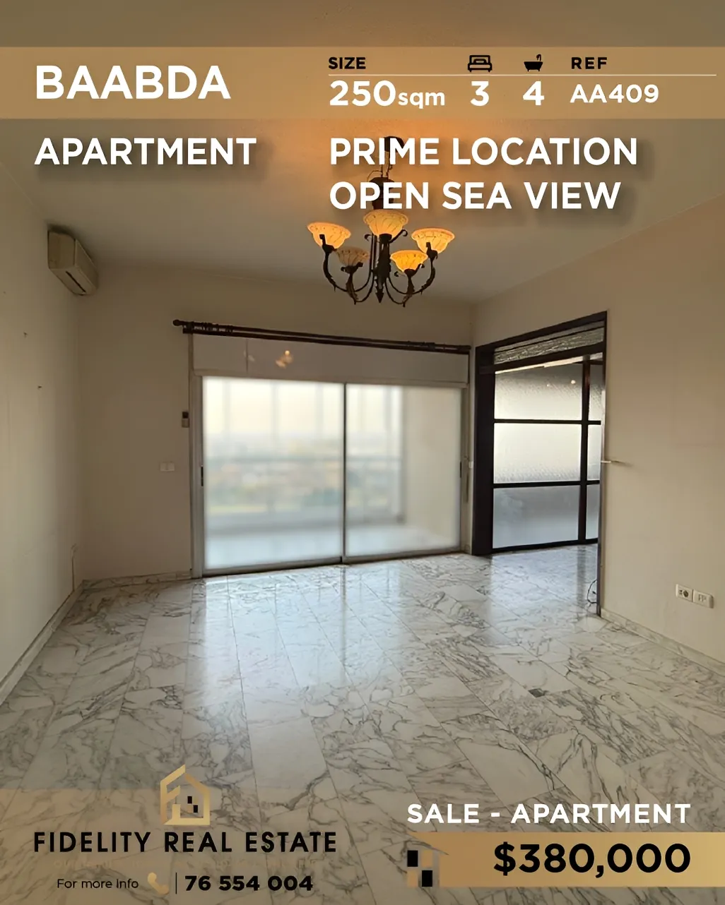 Apartment for sale in Baabda, Lebanon - 3 bed, 4 bath