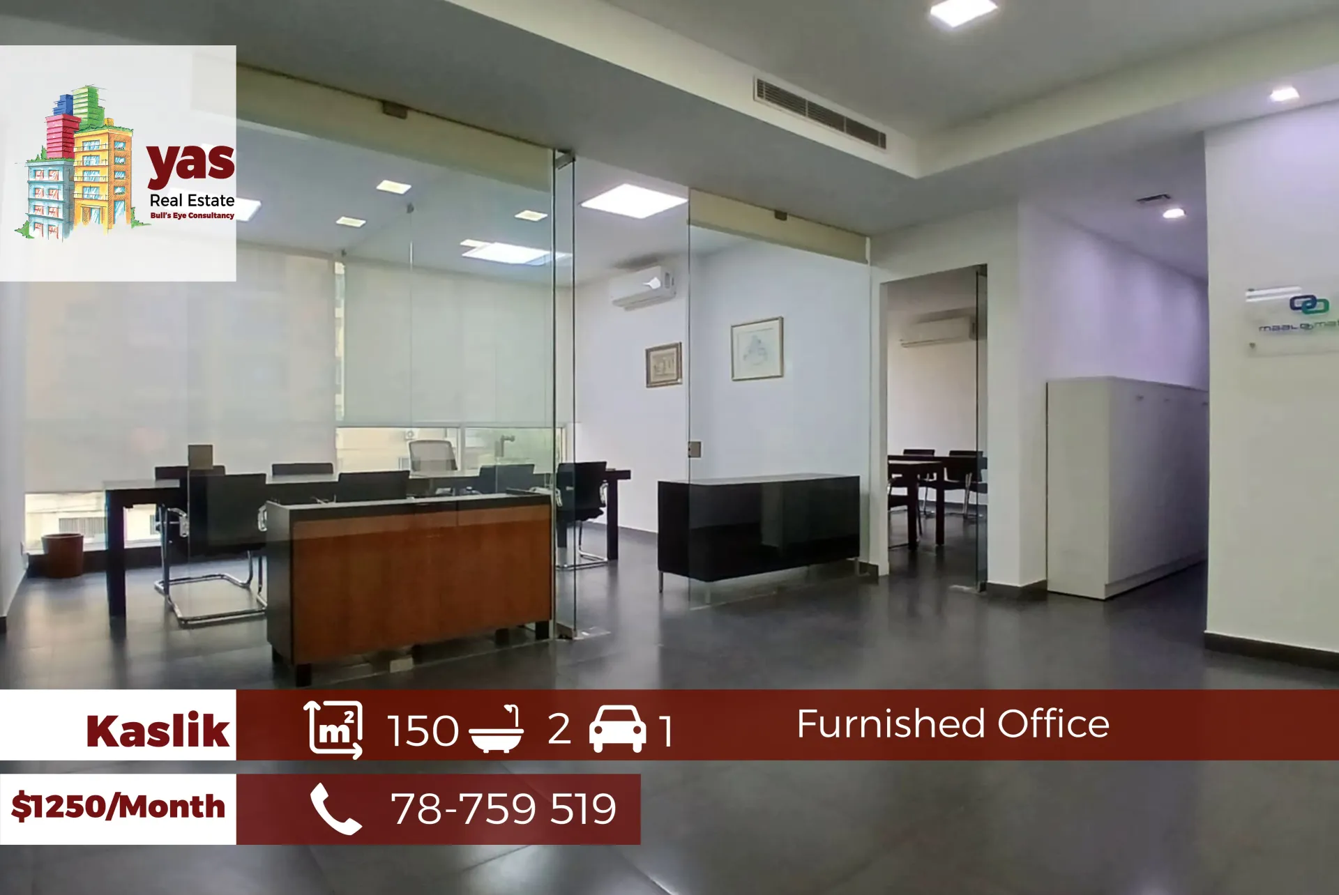 Office for rent in Kaslik