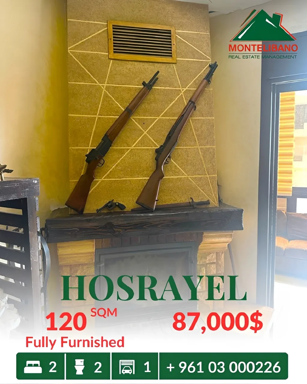 Apartment for sale in Hosrayel, Lebanon - 2 bed, 2 bath