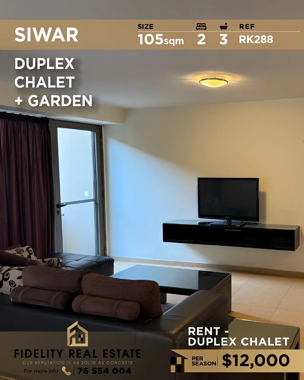 Chalet for rent in Jounieh, Lebanon - 2 bed, 3 bath