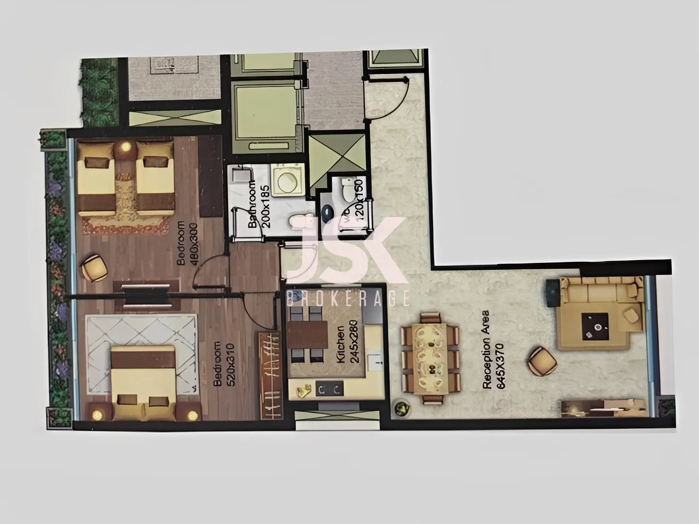 Apartment for Sale in Al Zarif, Beirut, Lebanon - 2 bed, 2 bath