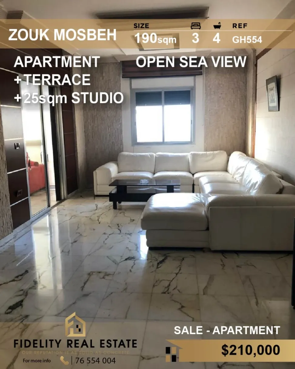 Apartment for sale in Zouk Mosbeh, Lebanon